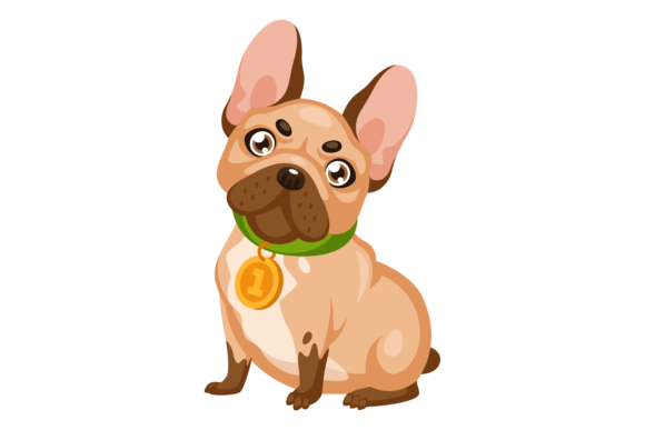 Download French Buldog Cartoon Icon. Cute Dog Cha - Buldog Collection