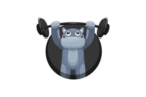 Download Cute Hippo Illustration Logo Design - Hippo illustration Collection