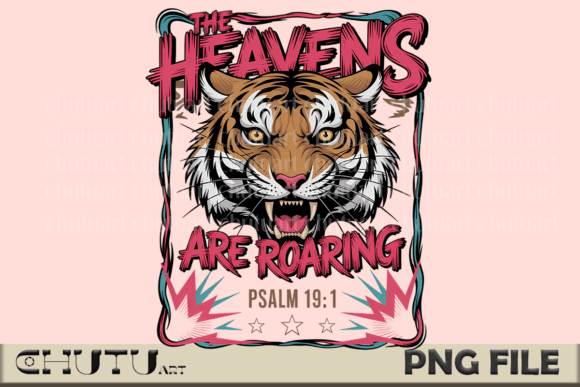 Download Roaring Tiger Psalm 19:1 PNG File - Png file Collection