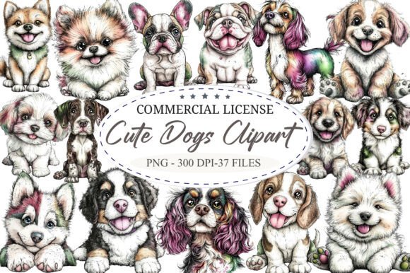 Download Breeds of Cute Dogs Clipart - Dogs Collection